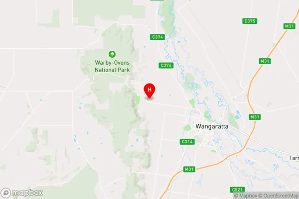 Wangandary,Victoria Area Map