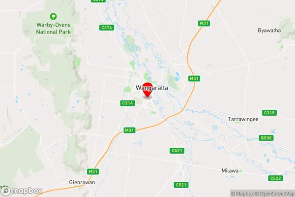 Wangaratta Forward,Victoria Area Map