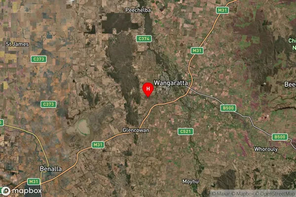 Wangaratta South,Victoria Satellite Map