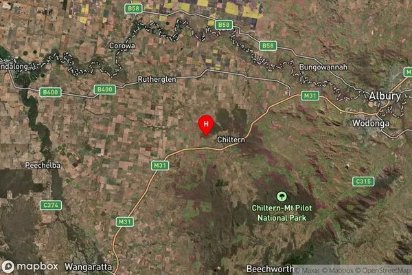 Chiltern Valley,Victoria Satellite Map