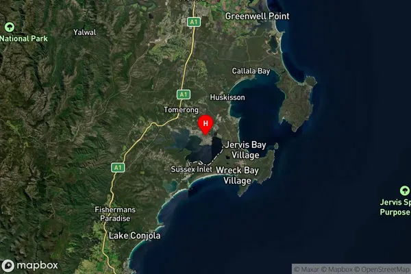 Sanctuary Point,New South Wales Satellite Map