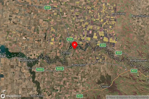 Wahgunyah,Victoria Satellite Map