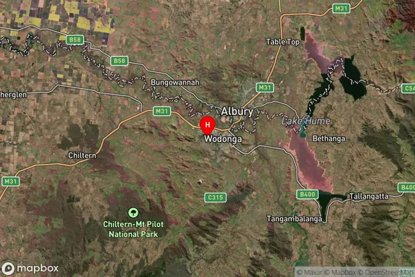 West Wodonga,Victoria Satellite Map