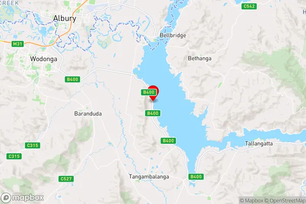 Hume Weir,Victoria Area Map