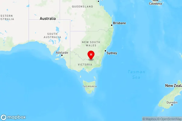 Hume Weir,Victoria Region Map