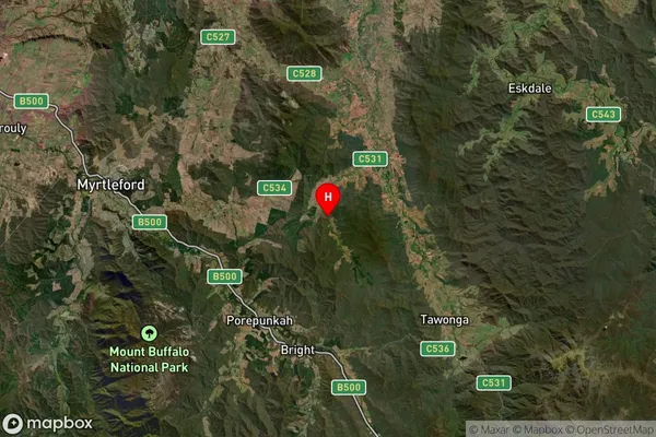 Kancoona South,Victoria Satellite Map