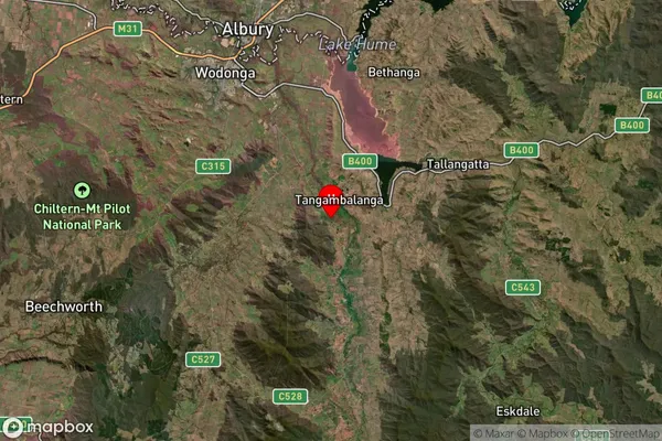 Kiewa,Victoria Satellite Map