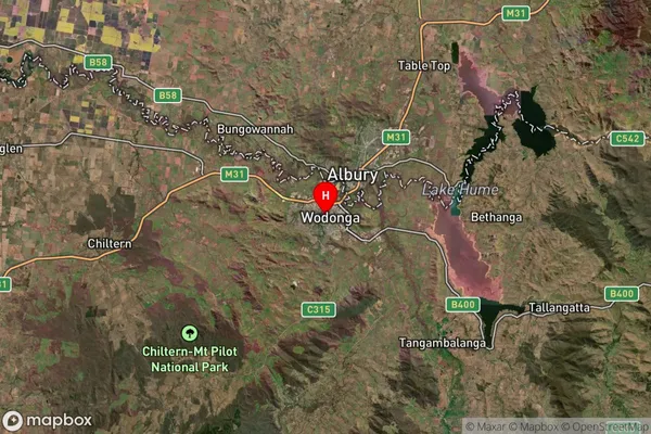 Wodonga Forward,Victoria Satellite Map