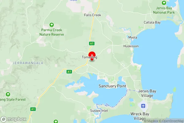 Tomerong,New South Wales Area Map