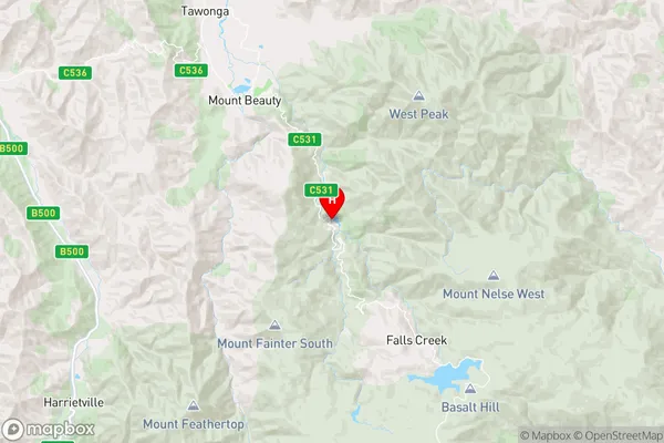 Bogong,Victoria Area Map