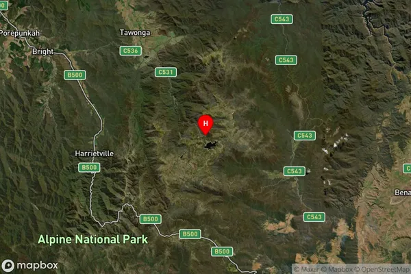 Falls Creek,Victoria Satellite Map