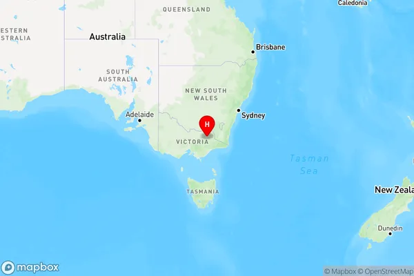 Mount Beauty,Victoria Region Map