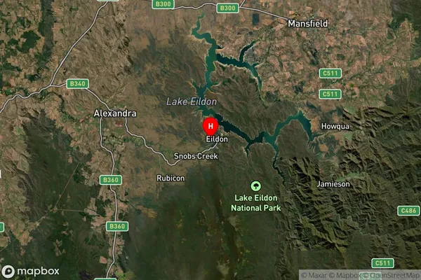 Eildon,Victoria Satellite Map