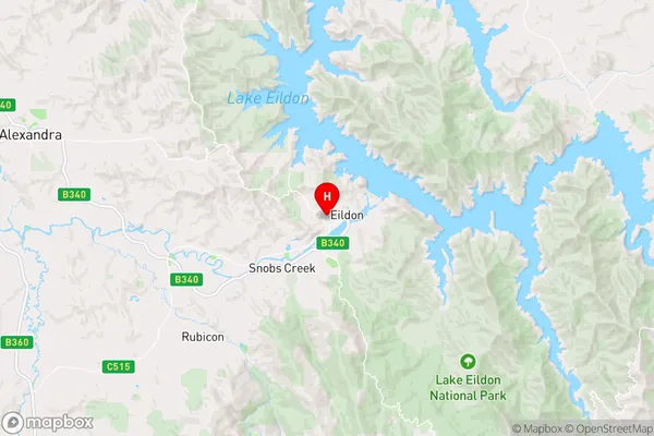 Eildon,Victoria Area Map