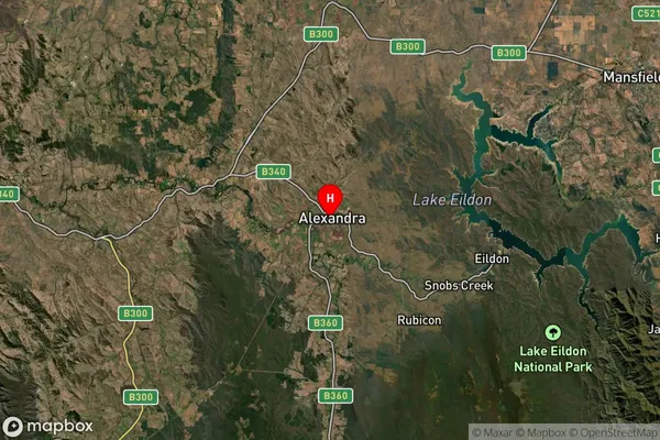 Alexandra,Victoria Satellite Map