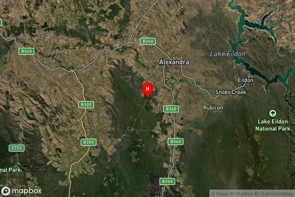 Crystal Creek,Victoria Satellite Map