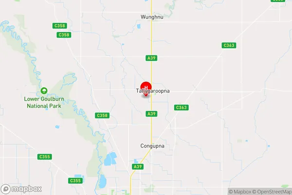 Tallygaroopna,Victoria Area Map