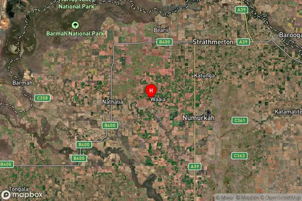 Waaia,Victoria Satellite Map