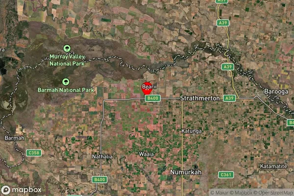 Yalca,Victoria Satellite Map