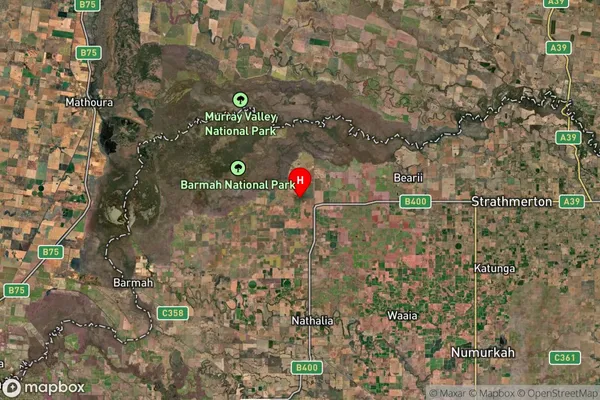 Yielima,Victoria Satellite Map