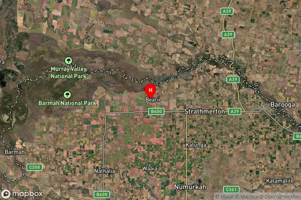 Bearii,Victoria Satellite Map