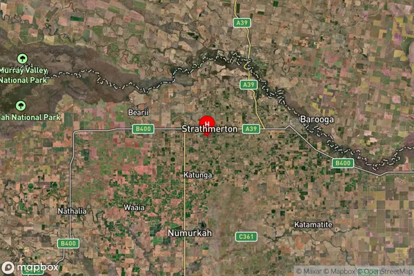 Strathmerton,Victoria Satellite Map