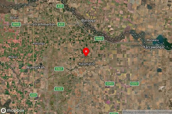 Katamatite,Victoria Satellite Map