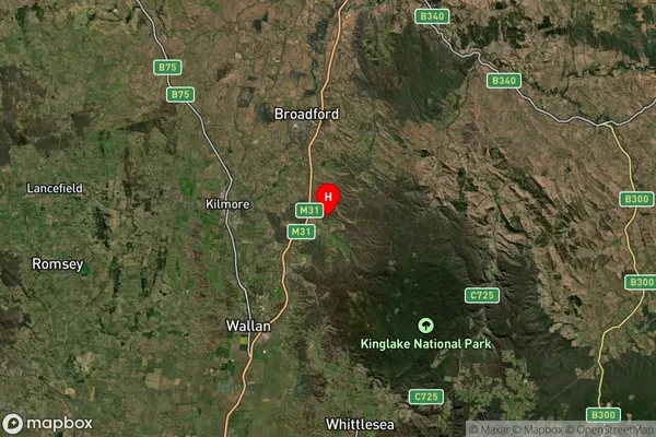 Clonbinane,Victoria Satellite Map