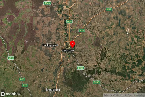 Seymour,Victoria Satellite Map