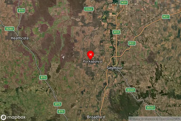 Puckapunyal Milpo,Victoria Satellite Map