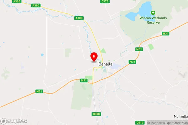 Benalla,Victoria Area Map