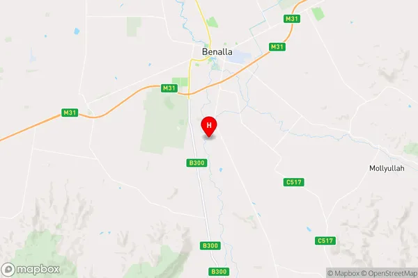 Benalla,Victoria Area Map