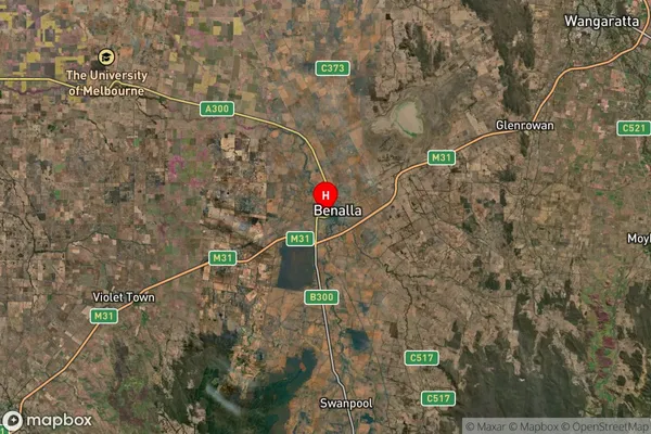 Benalla West,Victoria Satellite Map