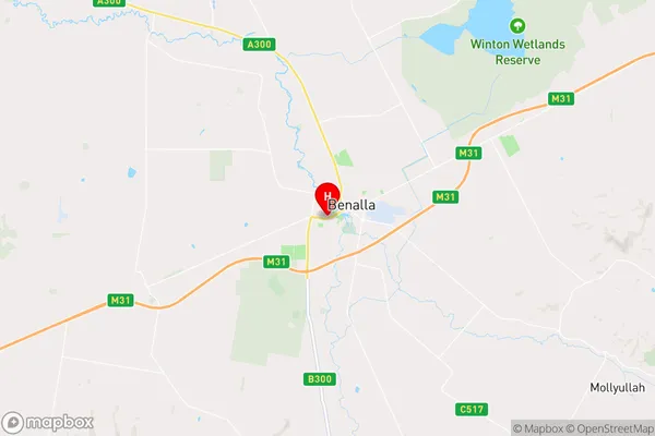 Benalla West,Victoria Area Map