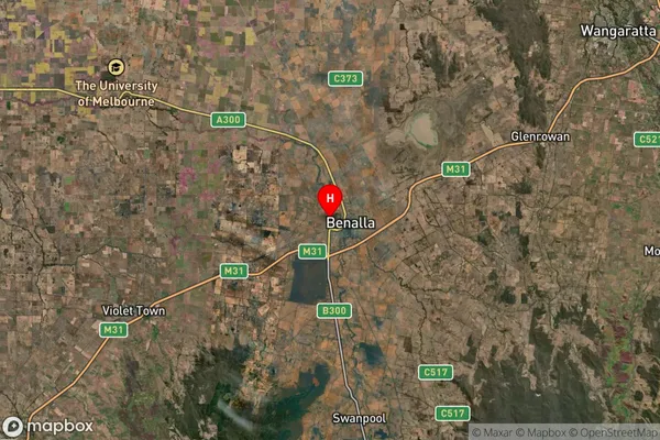 Benalla,Victoria Satellite Map