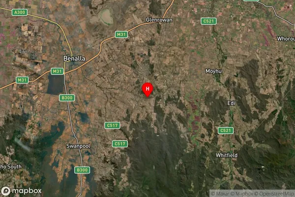 Upper Ryans Creek,Victoria Satellite Map