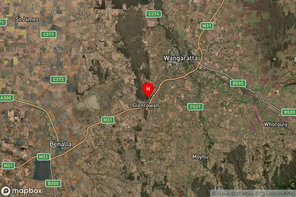 Glenrowan,Victoria Satellite Map