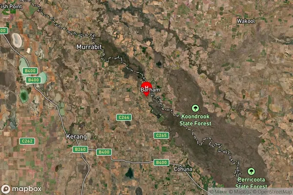 Koondrook,Victoria Satellite Map