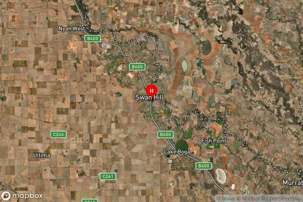 Swan Hill Pioneer,Victoria Satellite Map