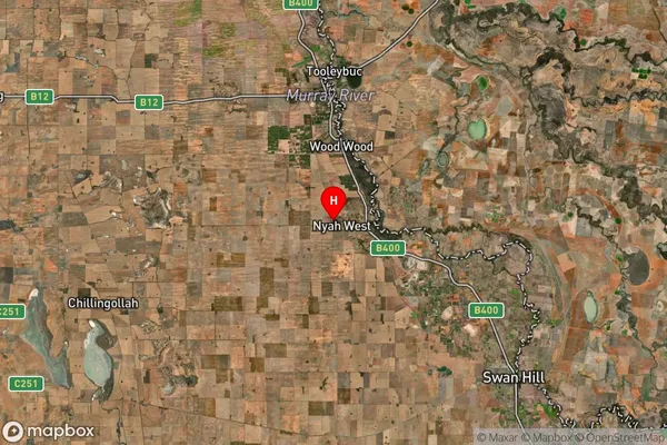 Nyah West,Victoria Satellite Map