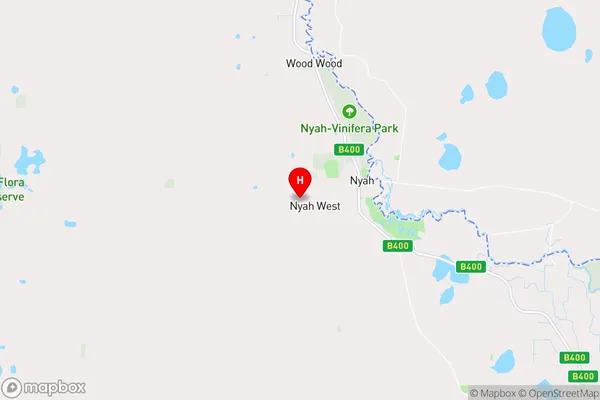 Nyah West,Victoria Area Map