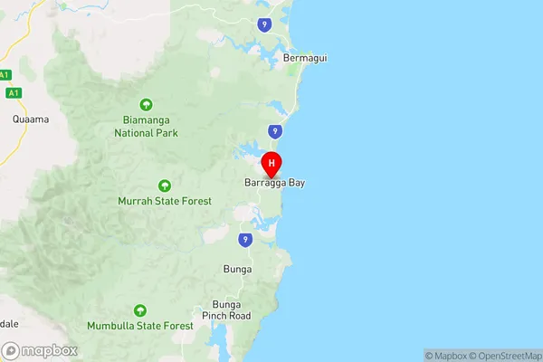 Barragga Bay,New South Wales Area Map