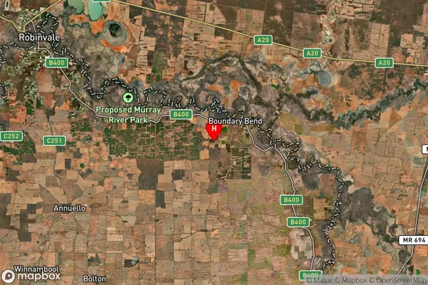 Boundary Bend,Victoria Satellite Map