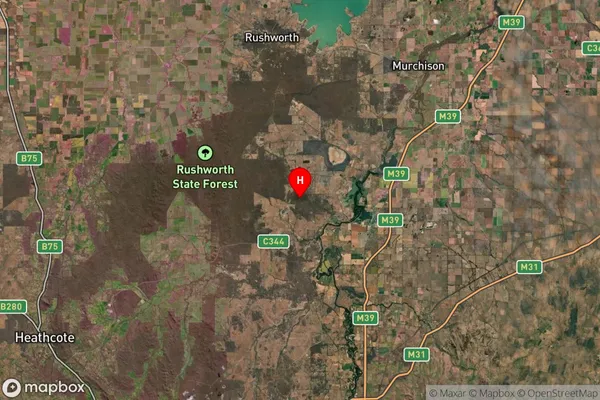 Bailieston,Victoria Satellite Map