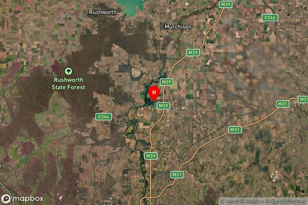 Nagambie,Victoria Satellite Map