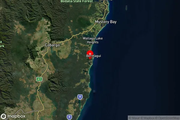 Bermagui,New South Wales Satellite Map