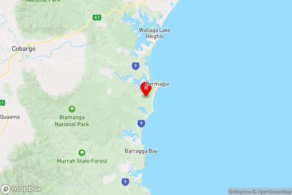 Bermagui,New South Wales Area Map