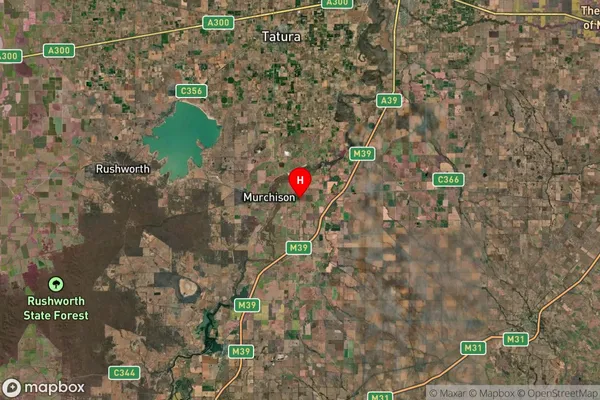 Murchison East,Victoria Satellite Map