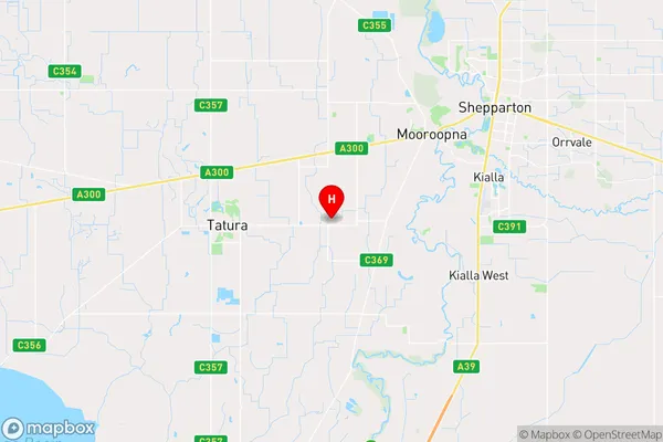 Tatura East,Victoria Area Map