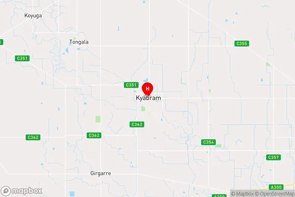 Kyabram,Victoria Area Map